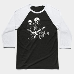 skeleton rock n roll Baseball T-Shirt